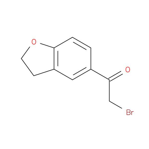 Ethanone, 2-bromo-1-(2,3-dihydro-5-benzofuranyl)- 化学構造式