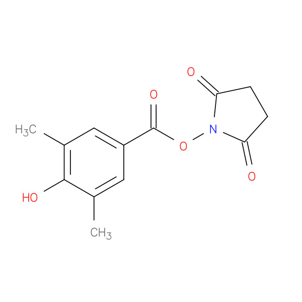 Benzoic acid, 4-hydroxy-3,5-dimethyl-, 2,5-dioxo-1-pyrrolidinyl ester 化学構造式