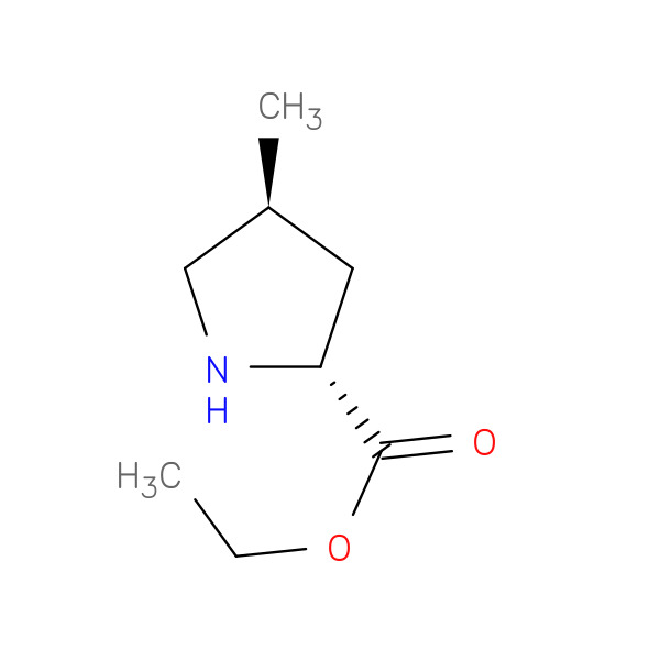 D-Proline, 4-methyl-, ethyl ester, (4S)-rel- 化学構造式