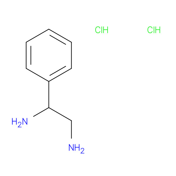 1,2-Ethanediamine, 1-phenyl-, hydrochloride (1:2) 化学構造式