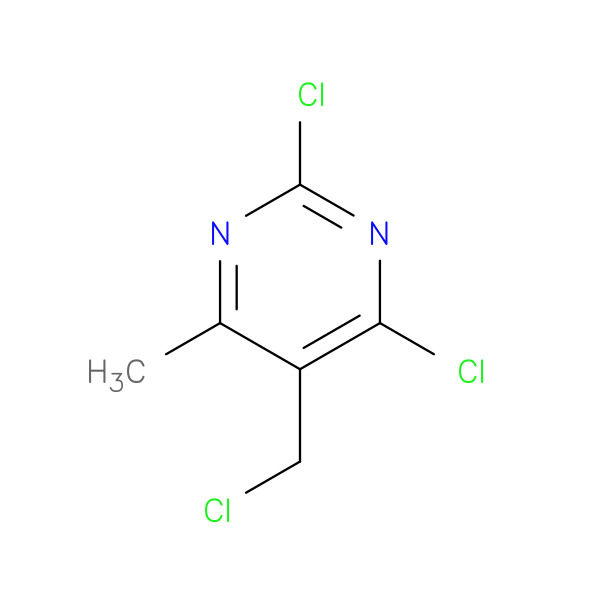Pyrimidine, 2,4-dichloro-5-(chloromethyl)-6-methyl- 化学構造式