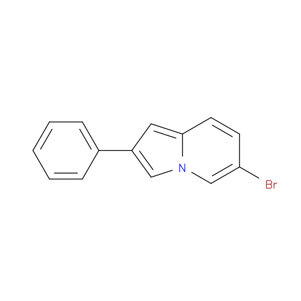 Indolizine, 6-bromo-2-phenyl- 化学構造式