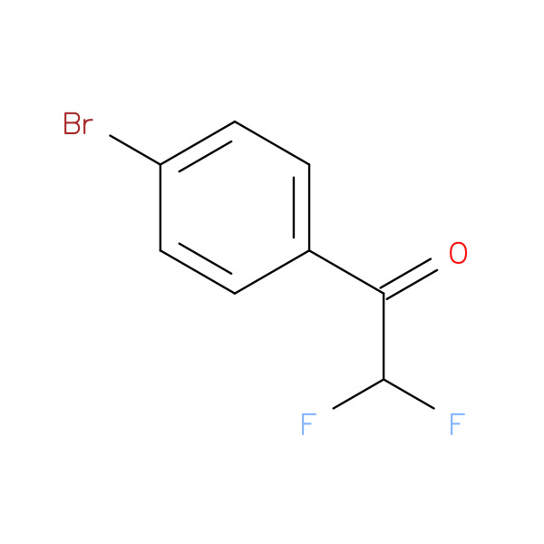 1-(4-bromophenyl)-2,2-difluoroethanone 化学構造式