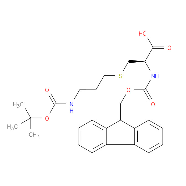 Fmoc-Cys(3-(Boc-amino)-propyl)-OH 化学構造式