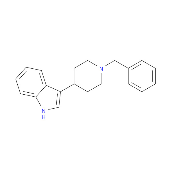1H-Indole, 3-[1,2,3,6-tetrahydro-1-(phenylmethyl)-4-pyridinyl]- 化学構造式