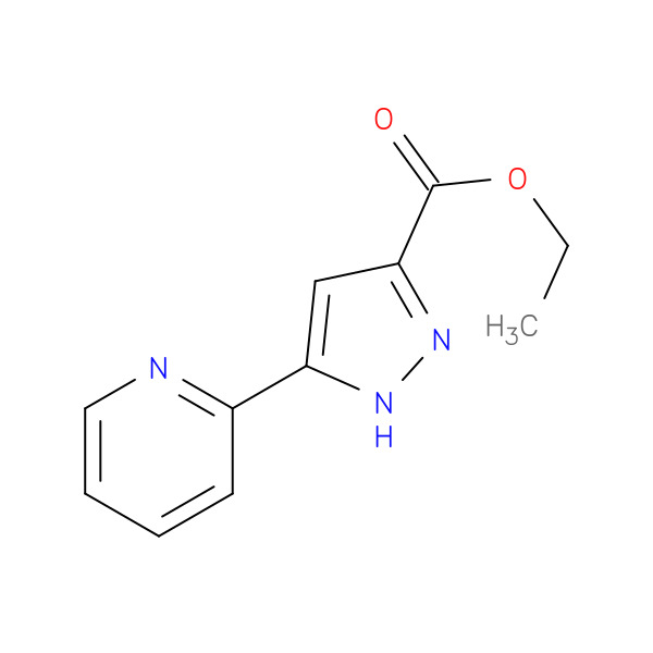 Ethyl 3-(pyridin-2-yl)pyrazole-5-carboxylate 化学構造式
