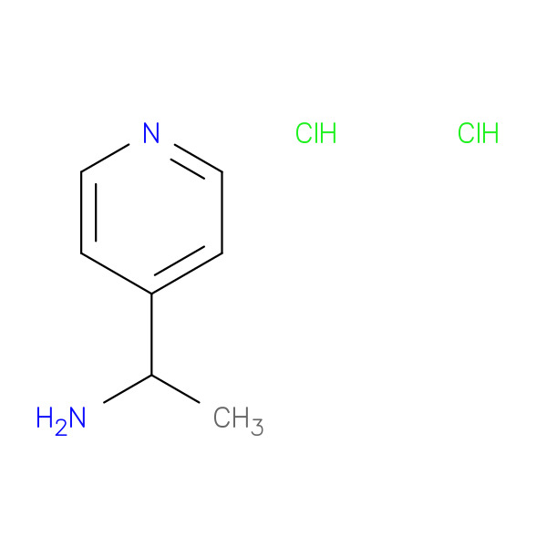 1-(Pyridin-4-yl)ethanamine dihydrochloride 化学構造式