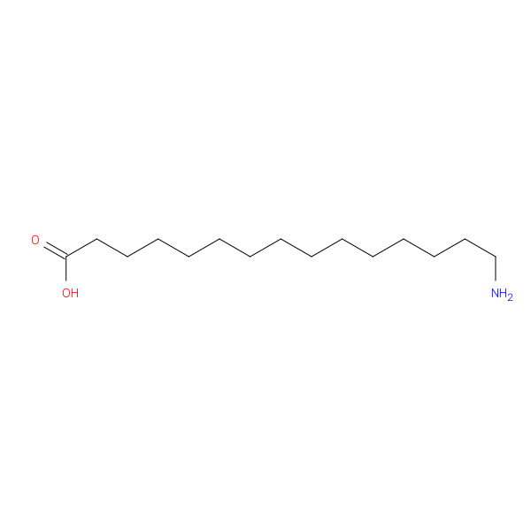 Pentadecanoic acid, 15-amino- 化学構造式