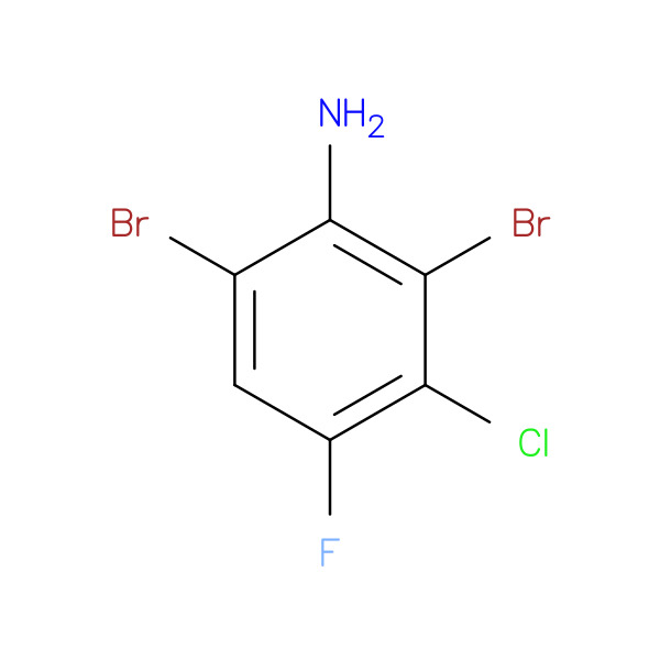 Benzenamine, 2,6-dibromo-3-chloro-4-fluoro- 化学構造式