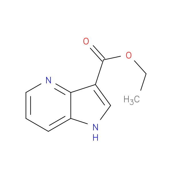 1H-Pyrrolo[3,2-b]pyridine-3-carboxylic acid, ethyl ester 化学構造式