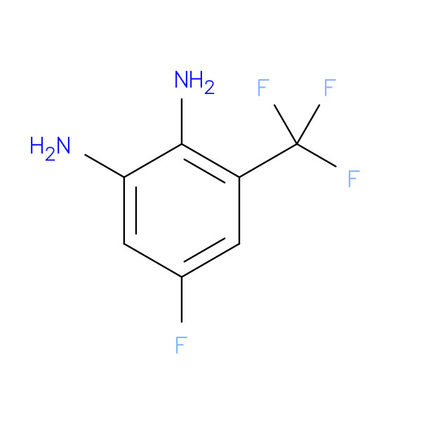 1,2-Benzenediamine, 5-fluoro-3-(trifluoromethyl)- 化学構造式