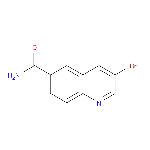 6-Quinolinecarboxamide, 3-bromo- 化学構造式