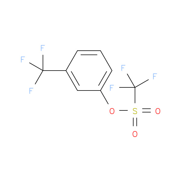 Methanesulfonic acid, 1,1,1-trifluoro-, 3-(trifluoromethyl)phenyl ester 化学構造式