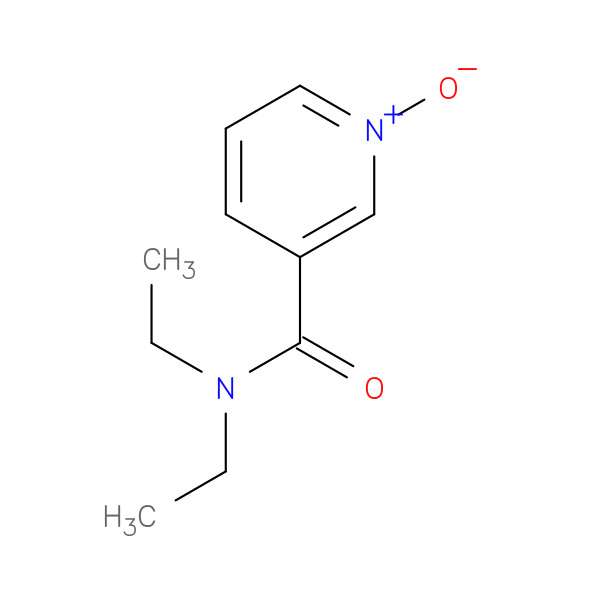 3-Pyridinecarboxamide, N,N-diethyl-, 1-oxide 化学構造式