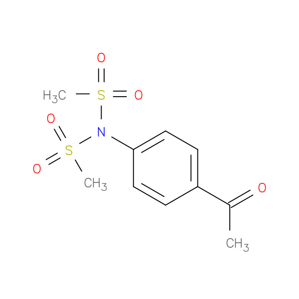 Methanesulfonamide, N-(4-acetylphenyl)-N-(methylsulfonyl)- 化学構造式