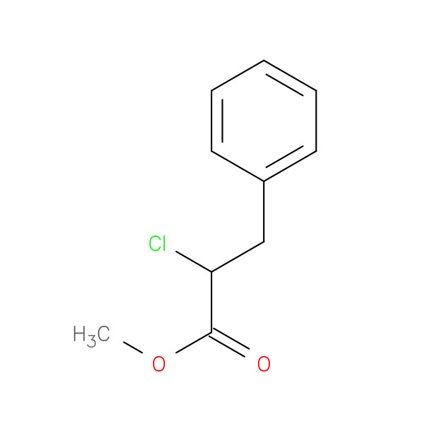 Benzenepropanoic acid, α-chloro-, methyl ester 化学構造式