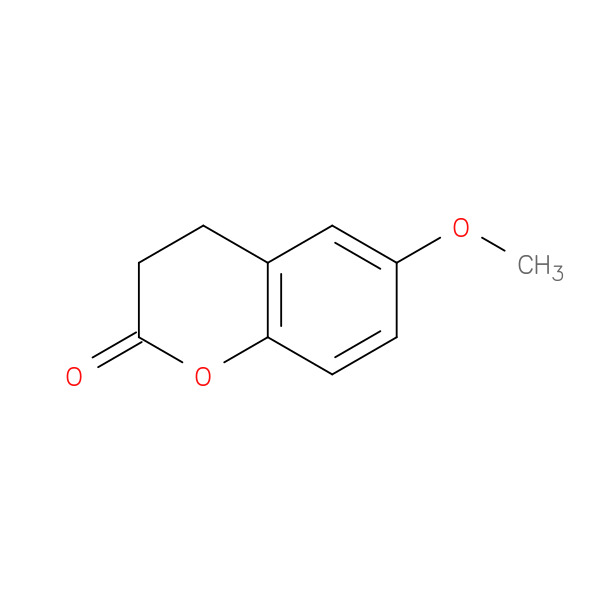 2H-1-Benzopyran-2-one, 3,4-dihydro-6-methoxy- 化学構造式