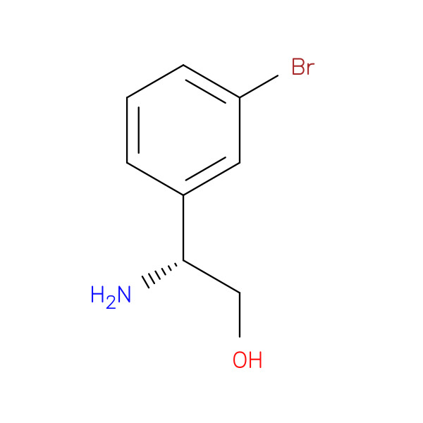 Benzeneethanol, β-amino-3-bromo-, (βR)- 化学構造式