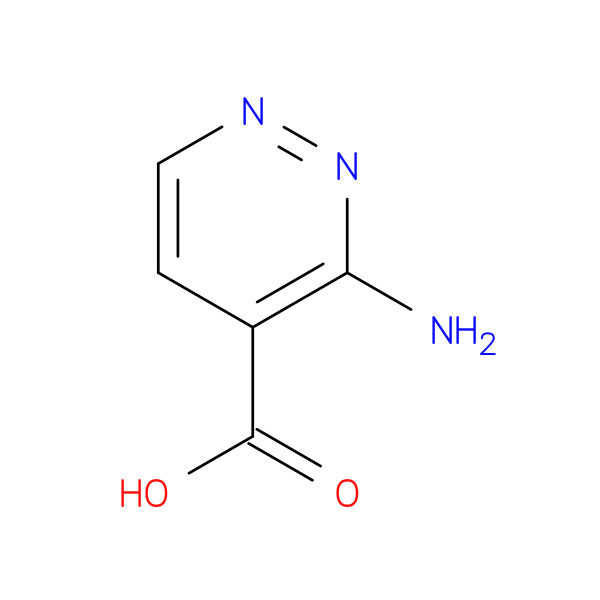 4-Pyridazinecarboxylic acid, 3-amino- 化学構造式