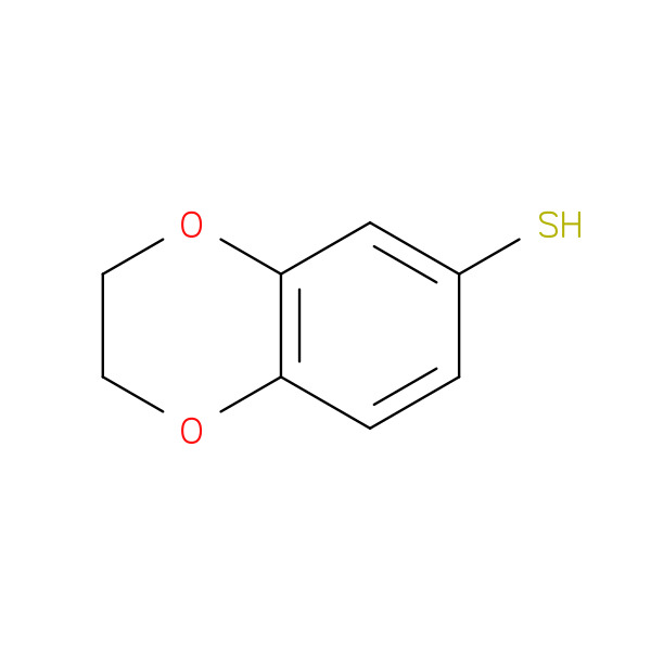 1,4-Benzodioxin-6-thiol, 2,3-dihydro- 化学構造式