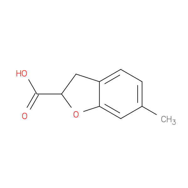 2-Benzofurancarboxylic acid, 2,3-dihydro-6-methyl- 化学構造式
