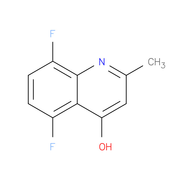 4-Quinolinol, 5,8-difluoro-2-methyl- 化学構造式