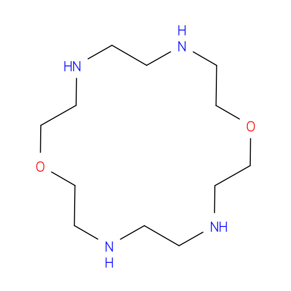 1,10-Dioxa-4,7,13,16-tetraazacyclooctadecane 化学構造式