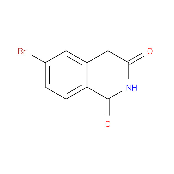 6-Bromoisoquinoline-1,3 (2H, 4H)-dione 化学構造式