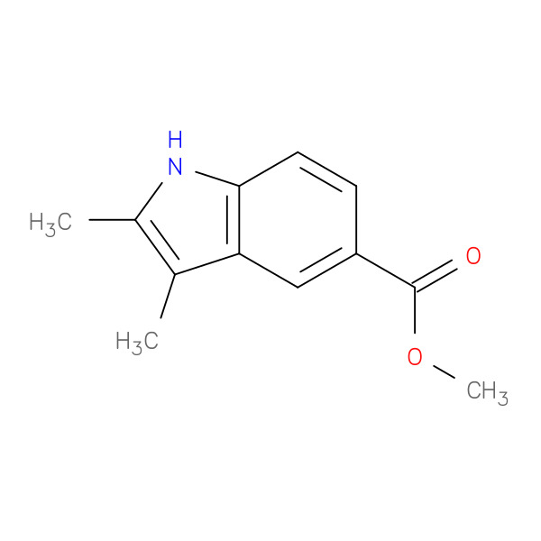 Methyl 2,3-dimethyl-1H-indole-5-carboxylate 化学構造式