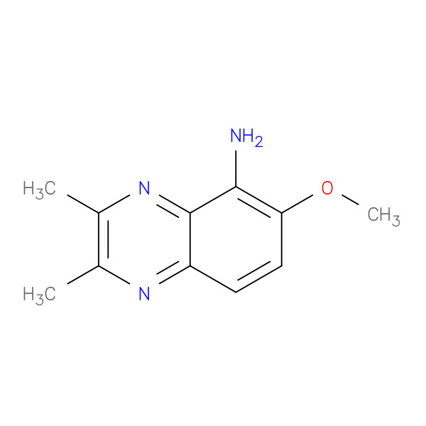 6-Methoxy-2,3-Dimethylquinoxalin-5-Amine 化学構造式