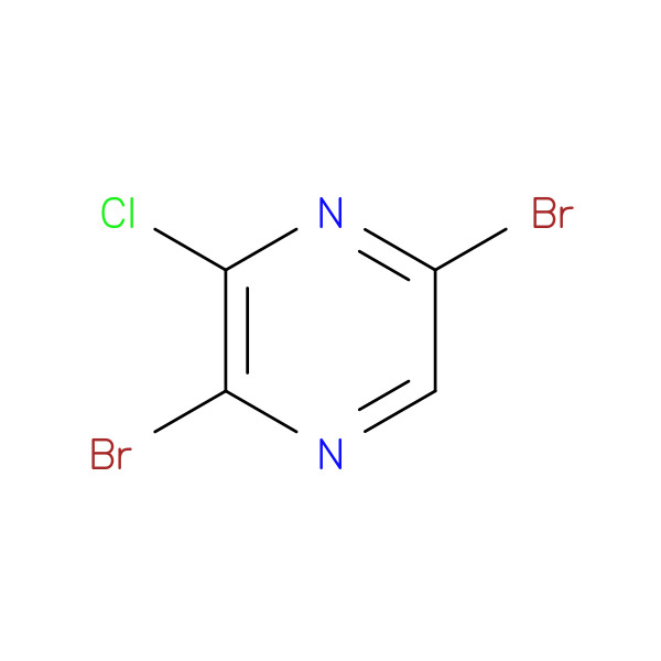 2,5-dibromo-3-chloropyrazine 化学構造式