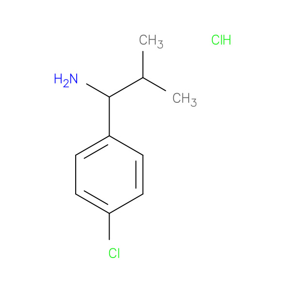 1-(4-chlorophenyl)-2-methylpropan-1-amine hydrochloride 化学構造式