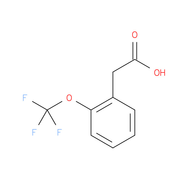 2-(2-(Trifluoromethoxy)phenyl)acetic acid 化学構造式