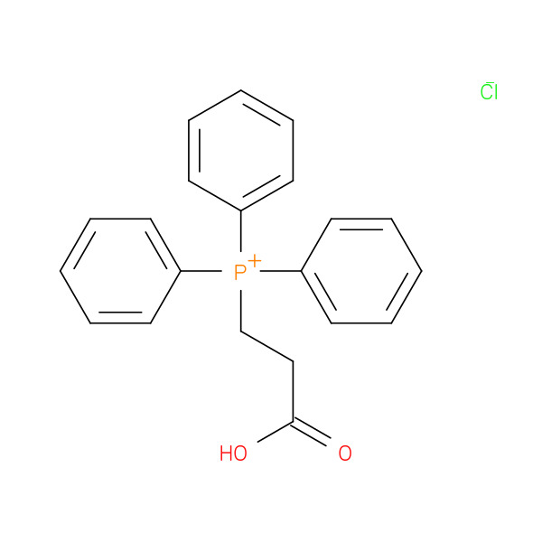 (2-Carboxyethyl)triphenylphosphonium chloride 化学構造式