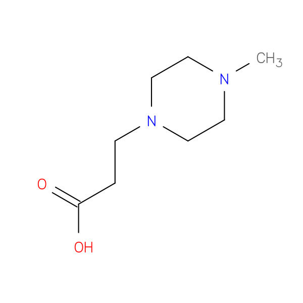 3-(4-Methylpiperazin-1-yl)propanoic acid 化学構造式