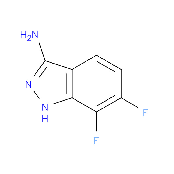 6,7-Difluoro-1H-indazol-3-amine 化学構造式