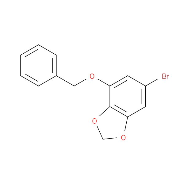 4-(Benzyloxy)-6-bromo-1,3-benzodioxole 化学構造式