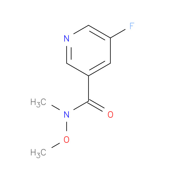 5-Fluoro-N-methoxy-N-methylnicotinamide 化学構造式