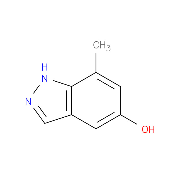 7-Methyl-1H-indazol-5-ol 化学構造式