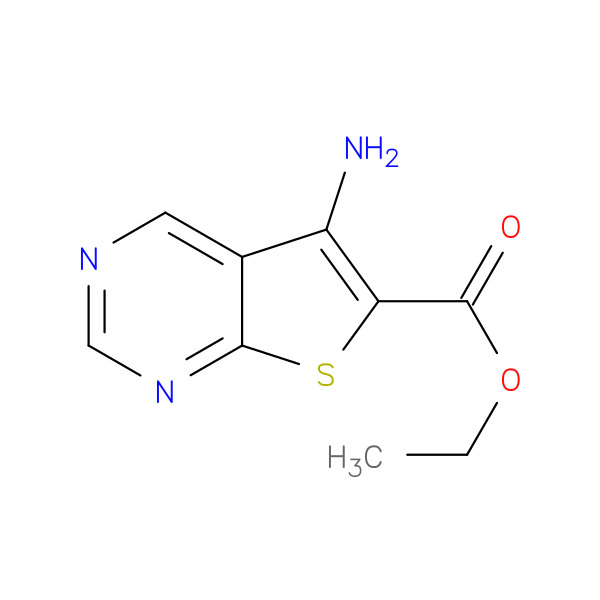 Ethyl 5-aminothieno[2,3-d]pyrimidine-6-carboxylate 化学構造式