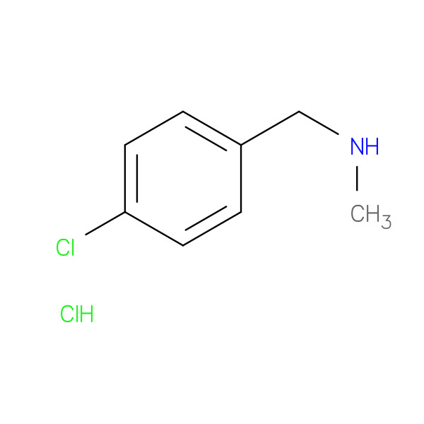 N-Methyl-4-chlorobenzylamine Hydrochloride 化学構造式
