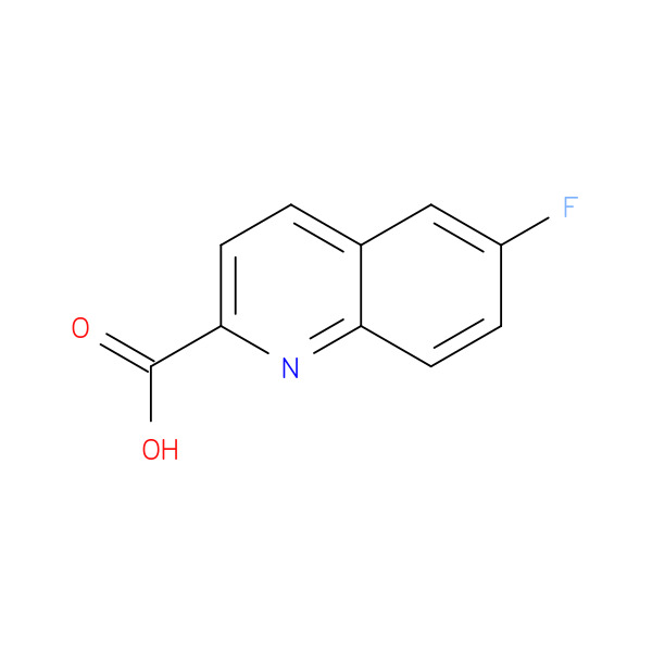 6-Fluoroquinoline-2-carboxylic acid 化学構造式