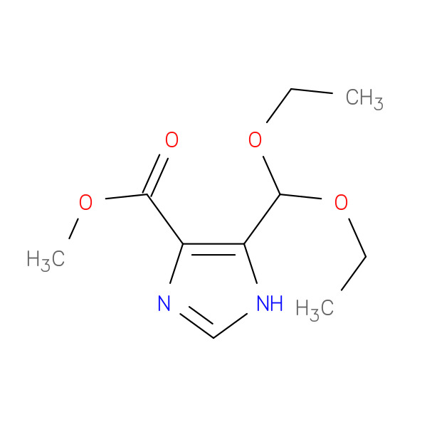 METHYL 5-DIETHOXYMETHYLIMIDAZOLE-4-CARBOXYLATE 化学構造式