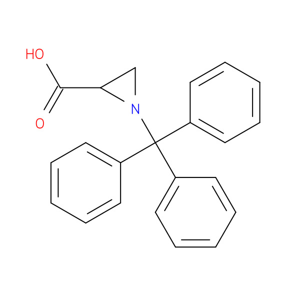 2-Aziridinecarboxylic acid, 1-(triphenylmethyl)-, (S)- 化学構造式