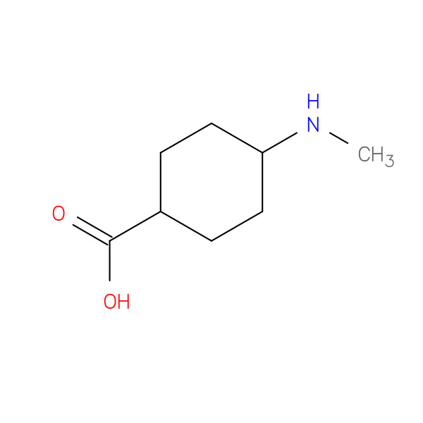 Cyclohexanecarboxylic acid, 4-(methylamino)- 化学構造式