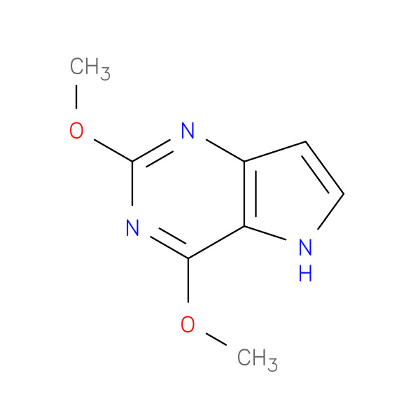 2,4-Dimethoxy-5H-pyrrolo[3,2-d]pyrimidine 化学構造式
