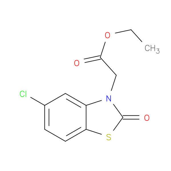 3(2H)-Benzothiazoleaceticacid, 5-chloro-2-oxo-, ethyl ester 化学構造式