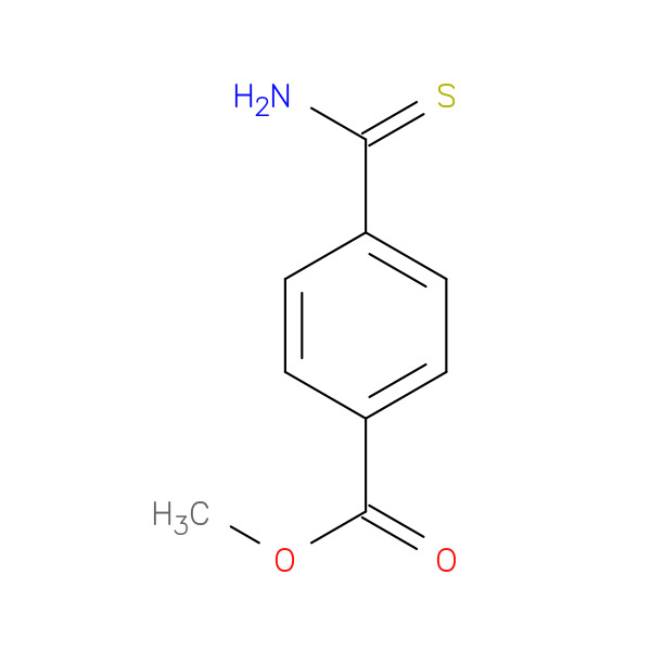Benzoic acid, 4-(aminothioxomethyl)-, methyl ester 化学構造式