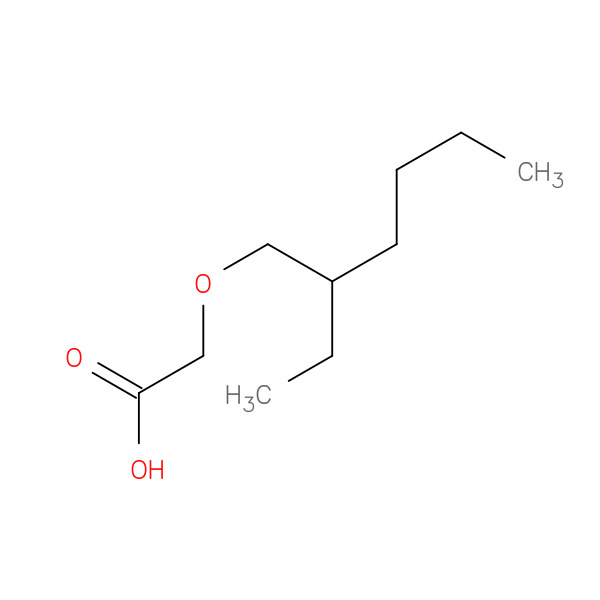 Acetic acid, [(2-ethylhexyl)oxy]- 化学構造式