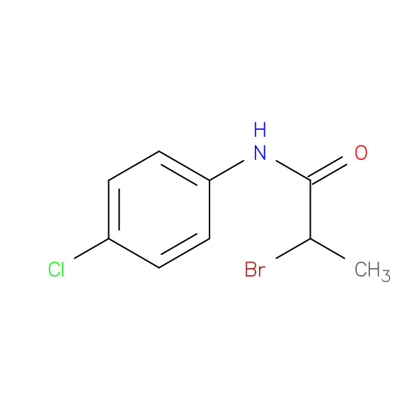Propanamide, 2-bromo-N-(4-chlorophenyl)- 化学構造式